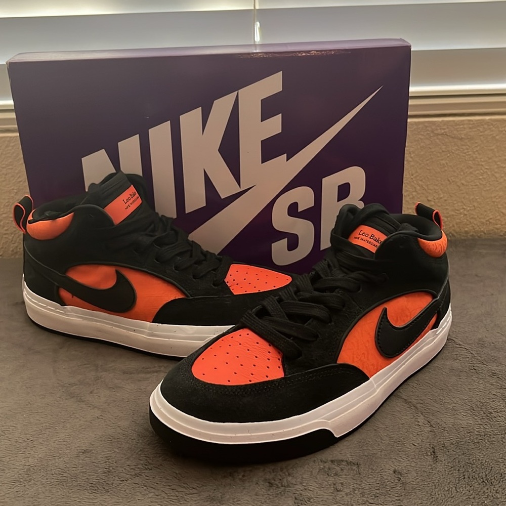 Nike Special Edition Leo Baker skate shoes in black & orange